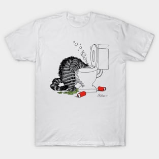 B kliban cat- cats and toilets T-Shirt